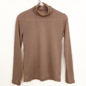 J.CREW Shiny Gold Top